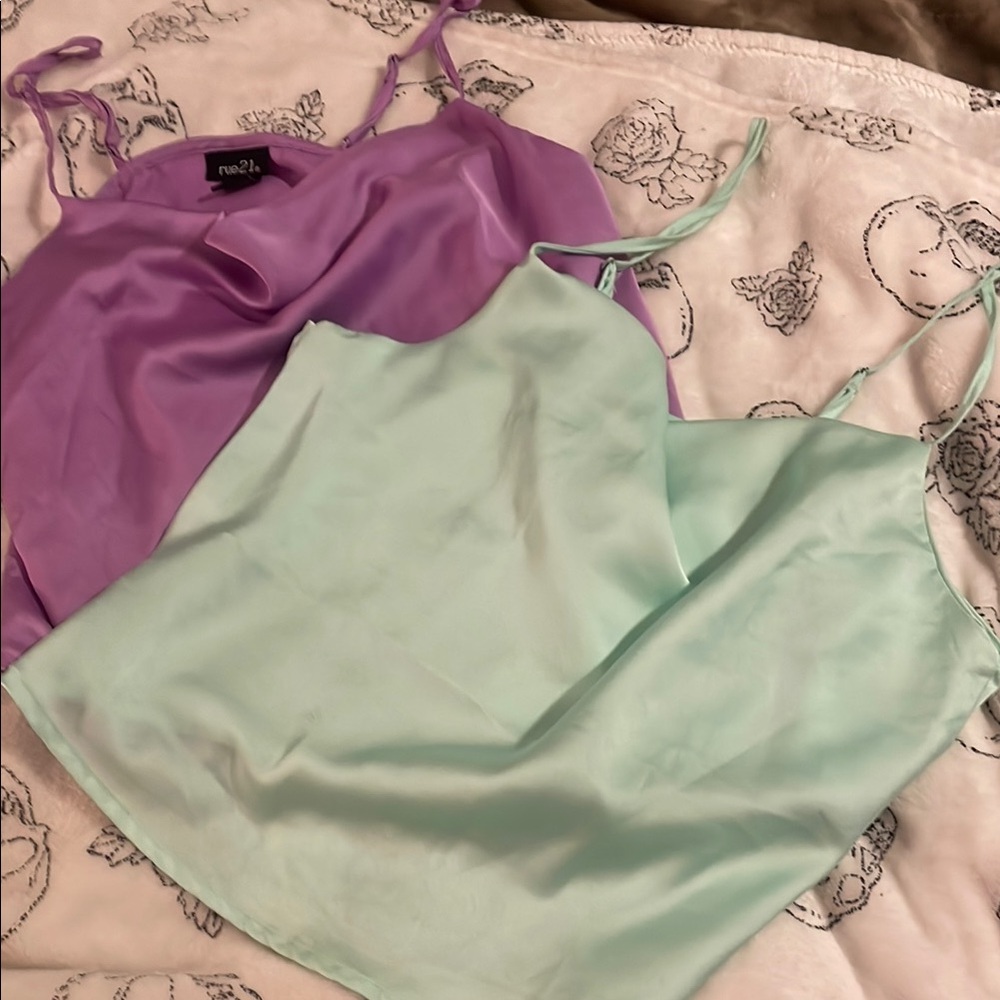 Set of Rue21 Women's Purple and Mint Tops